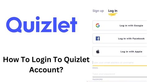 log in quizlet